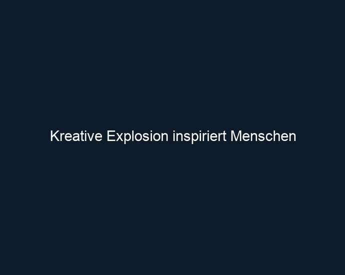 Kreative Explosion inspiriert Menschen