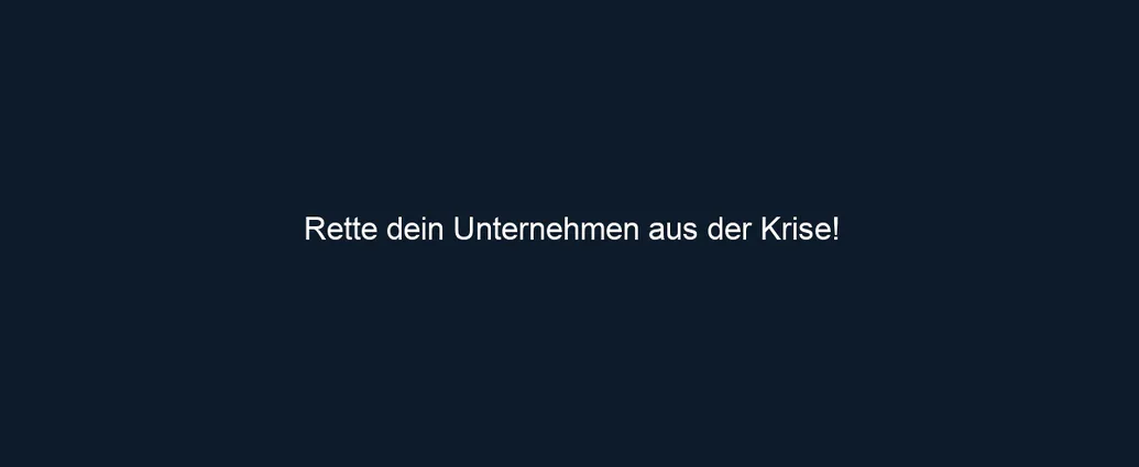 Rette dein Unternehmen aus der Krise!
