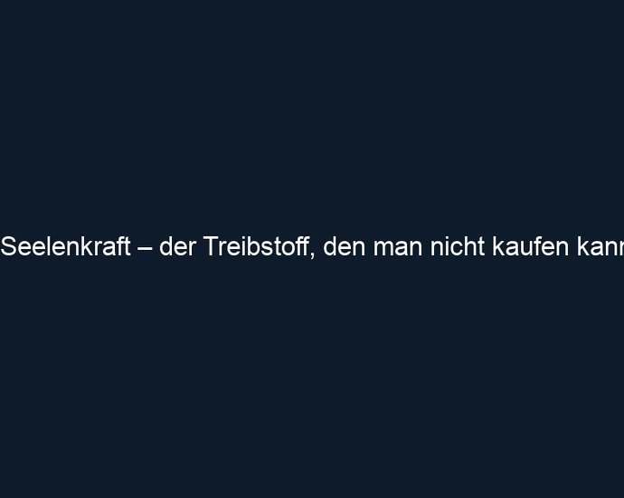 Seelenkraft – der Treibstoff, den man nicht kaufen kann