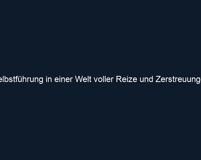 Selbstführung in einer Welt voller Reize und Zerstreuungen