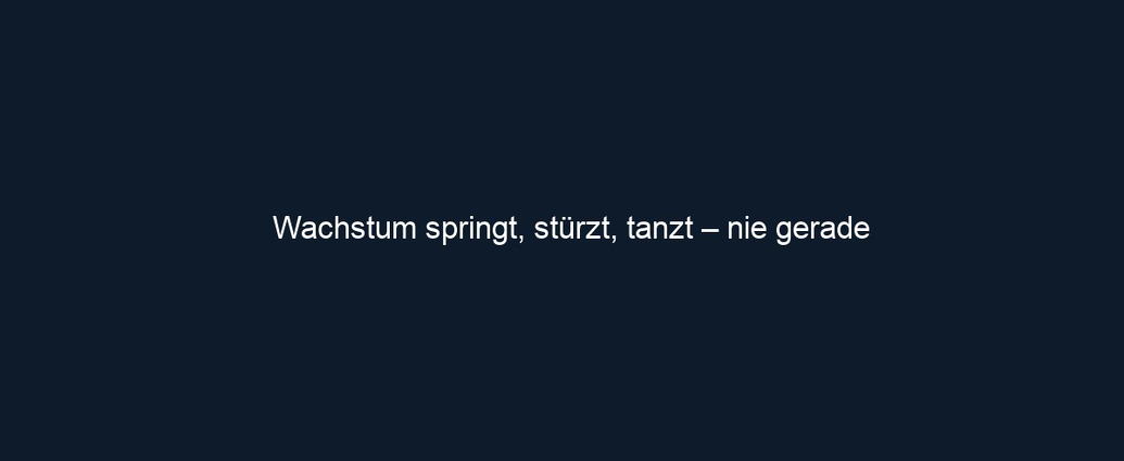 Wachstum springt, stürzt, tanzt – nie gerade