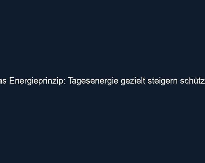 Das Energieprinzip: Tagesenergie gezielt steigern schützen