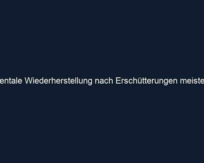 Mentale Wiederherstellung nach Erschütterungen meistern