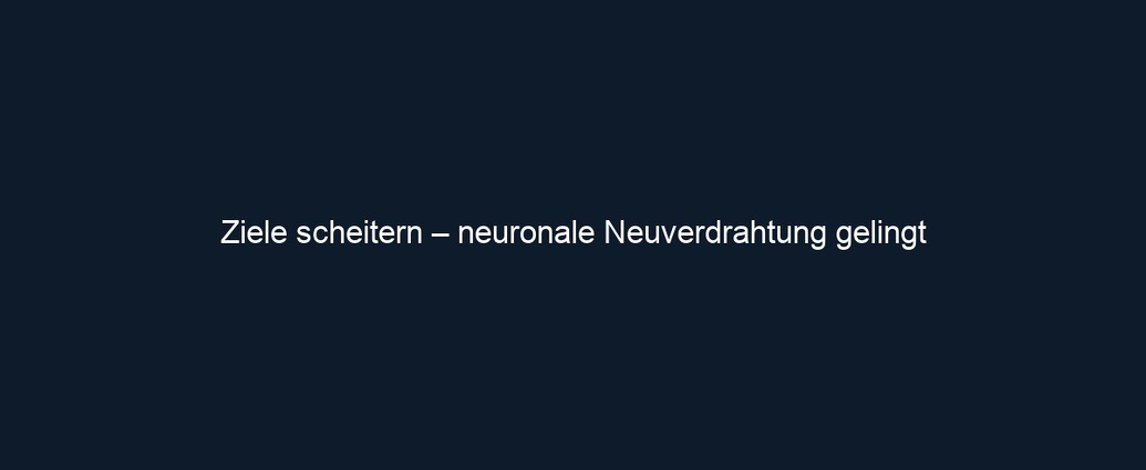 Ziele scheitern – neuronale Neuverdrahtung gelingt