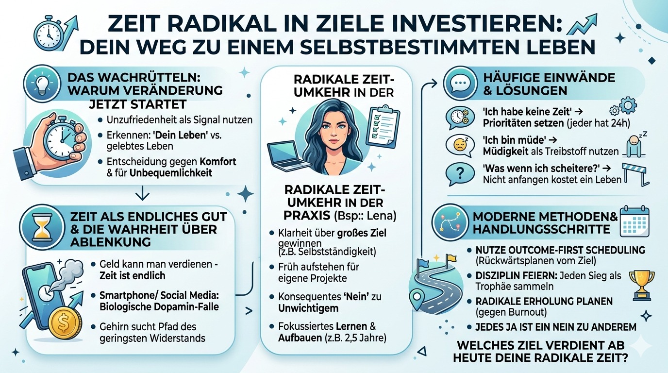 Ifografik Investiere Zeit radikal in Ziele. Ifografik Investiere Zeit radikal in Ziele.