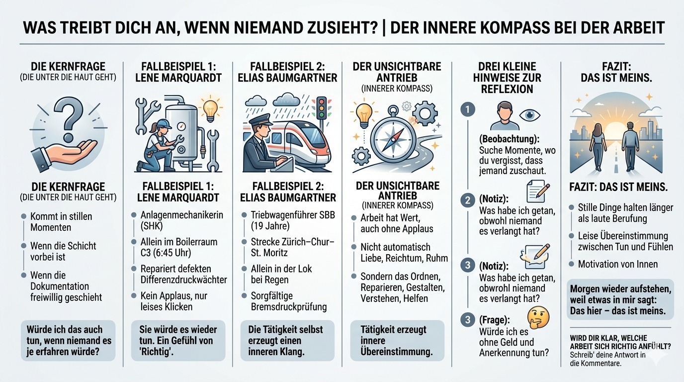 Ifografik Welche Arbeit tust du, wenn niemand zusieht