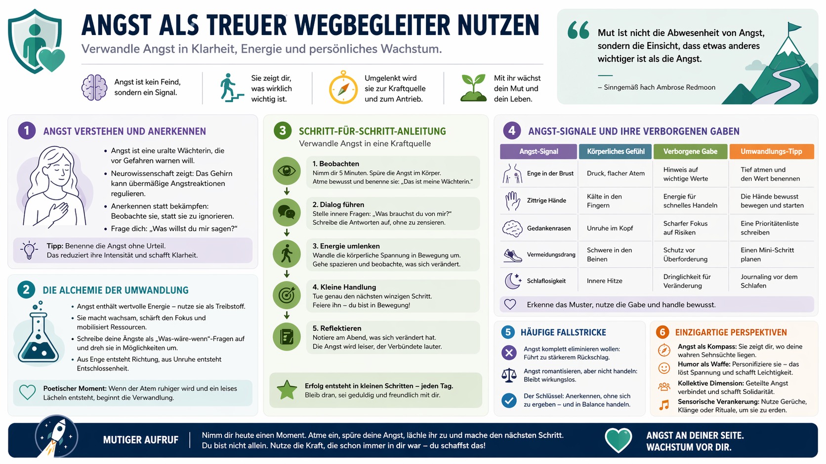 Infografik Angst als treuer Wegbegleiter nutzen 