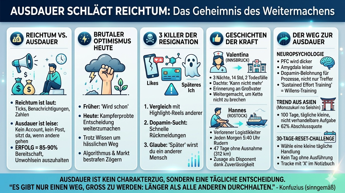 Infografik Ausdauer schlägt jeden Reichtum 