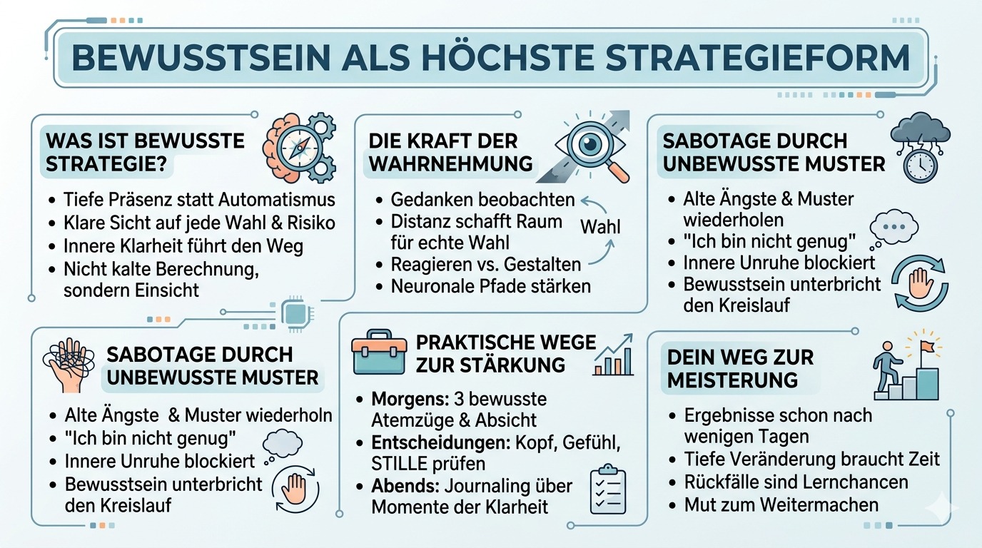 Infografik Bewusstsein als höchste Strategieform