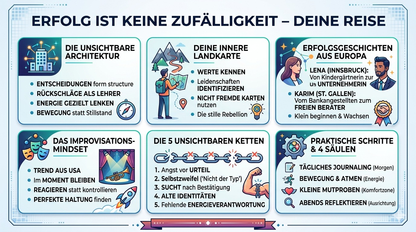 Infografik Dein Erfolg ist keine Zufälligkeit – es ist Deine Reise Infografik Dein Erfolg ist keine Zufälligkeit – es ist Deine Reise