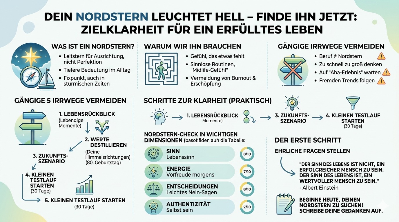 Infografik Dein Nordstern leuchtet hell – finde ihn jetzt