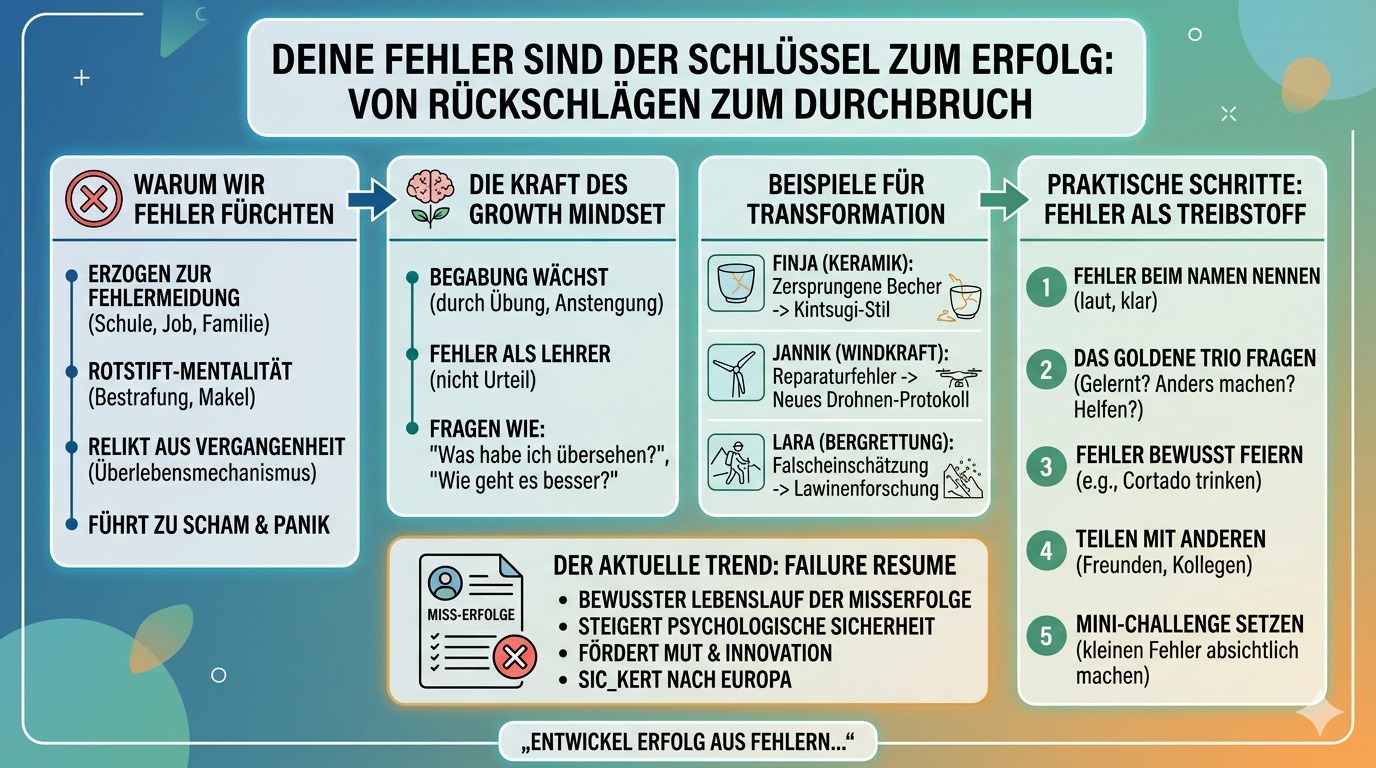 Infografik Deine Fehler sind der Schlüssel zum Erfolg.