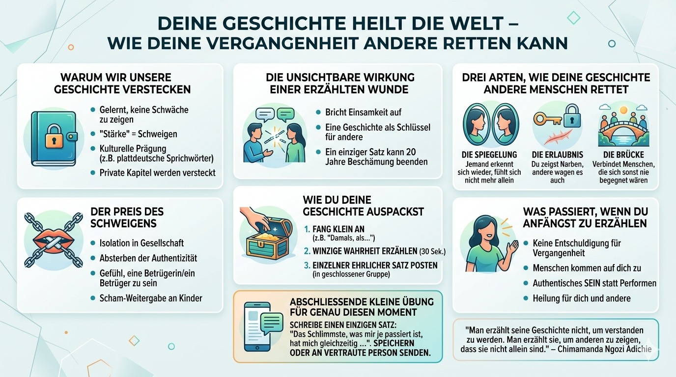 Infografik Deine Geschichte heilt die Welt