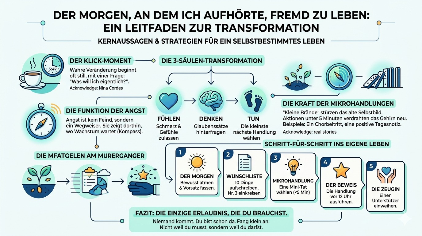 Infografik Der Morgen, an dem ich aufhörte, fremd zu leben