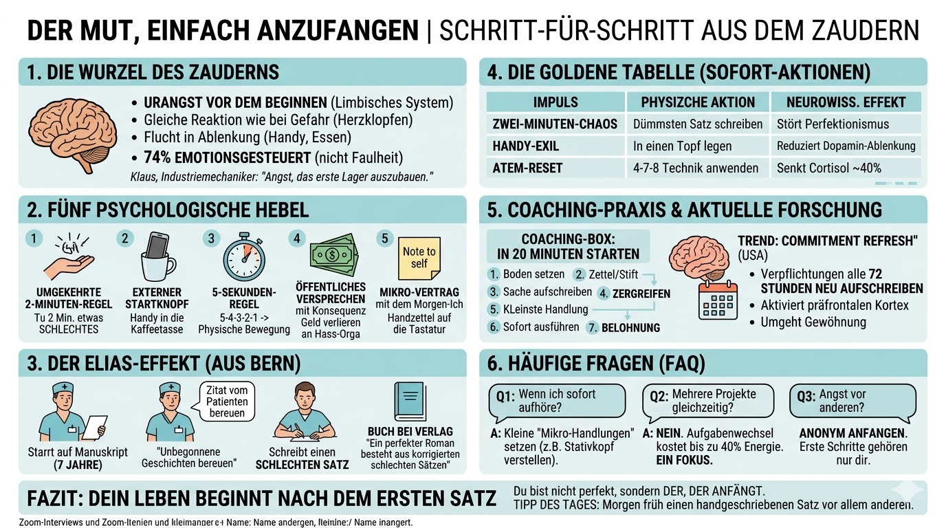 Infografik Der Mut, einfach anzufangen