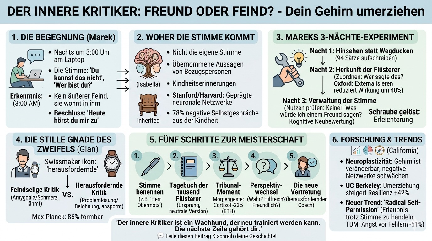 Infografik Der innere Kritiker Freund oder Feind
