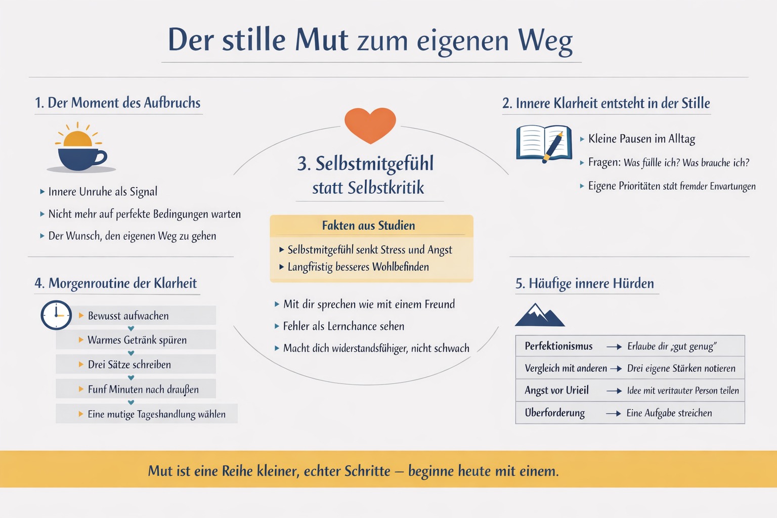 Infografik Der stille Mut zum eigenen Weg 