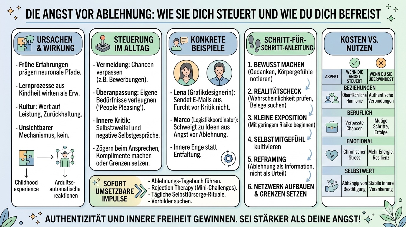 Infografik Die Angst vor Ablehnung – und wie sie dich steuert 