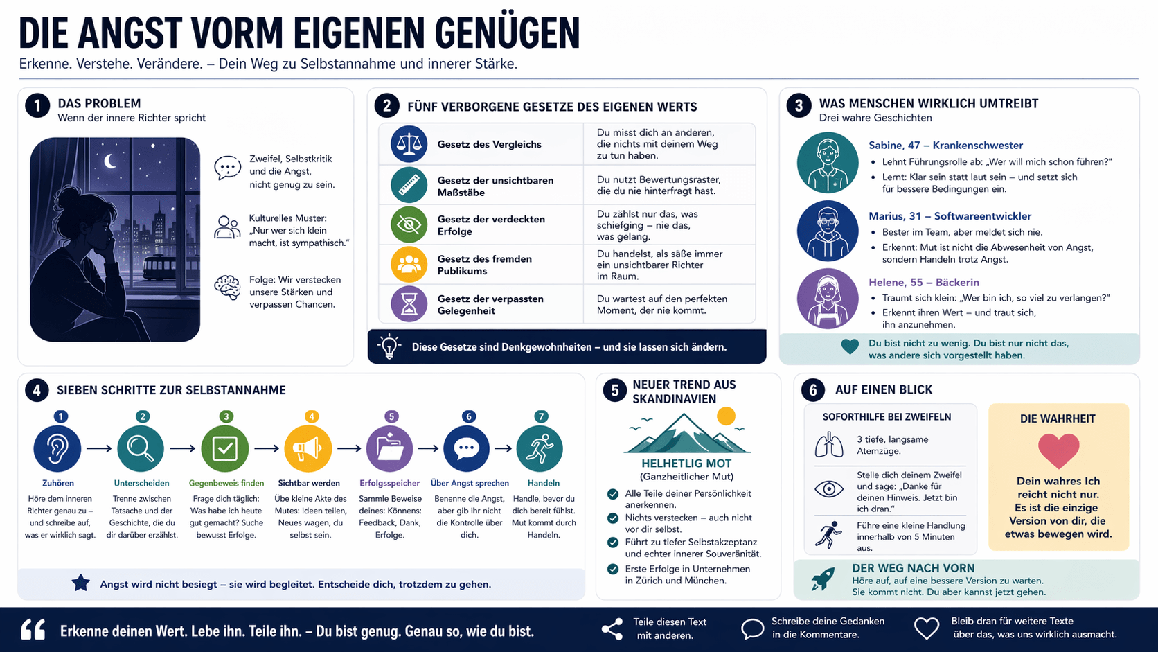 Infografik Die Angst vorm eigenen Genügen