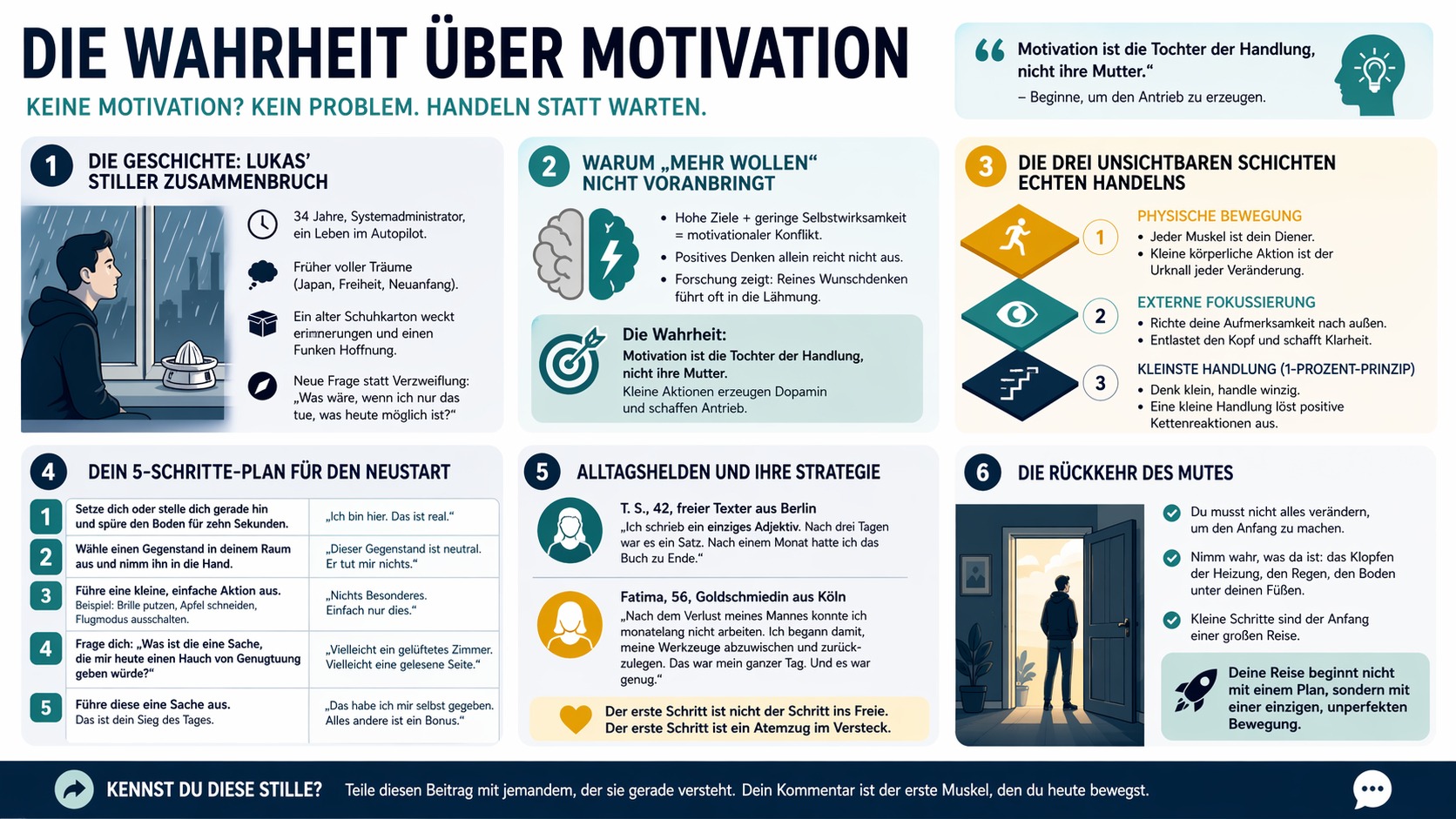 Infografik Die Wahrheit über Motivation (die niemand sagt)