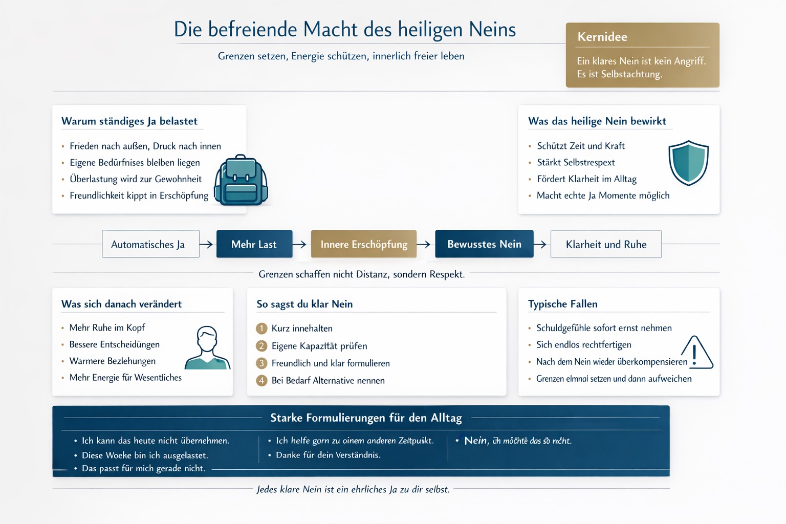Infografik Die befreiende Macht des heiligen Neins