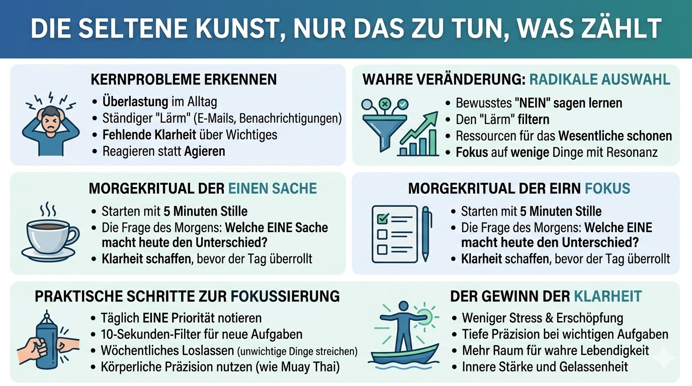Infografik Die seltene Kunst nur das zu tun was zählt