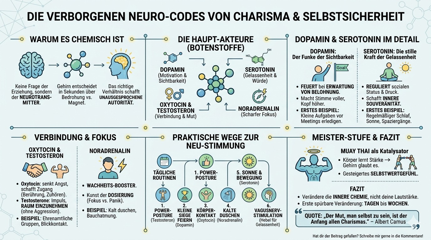 Infografik Die verborgenen Neuro Codes von Charisma & Selbstsicherheit