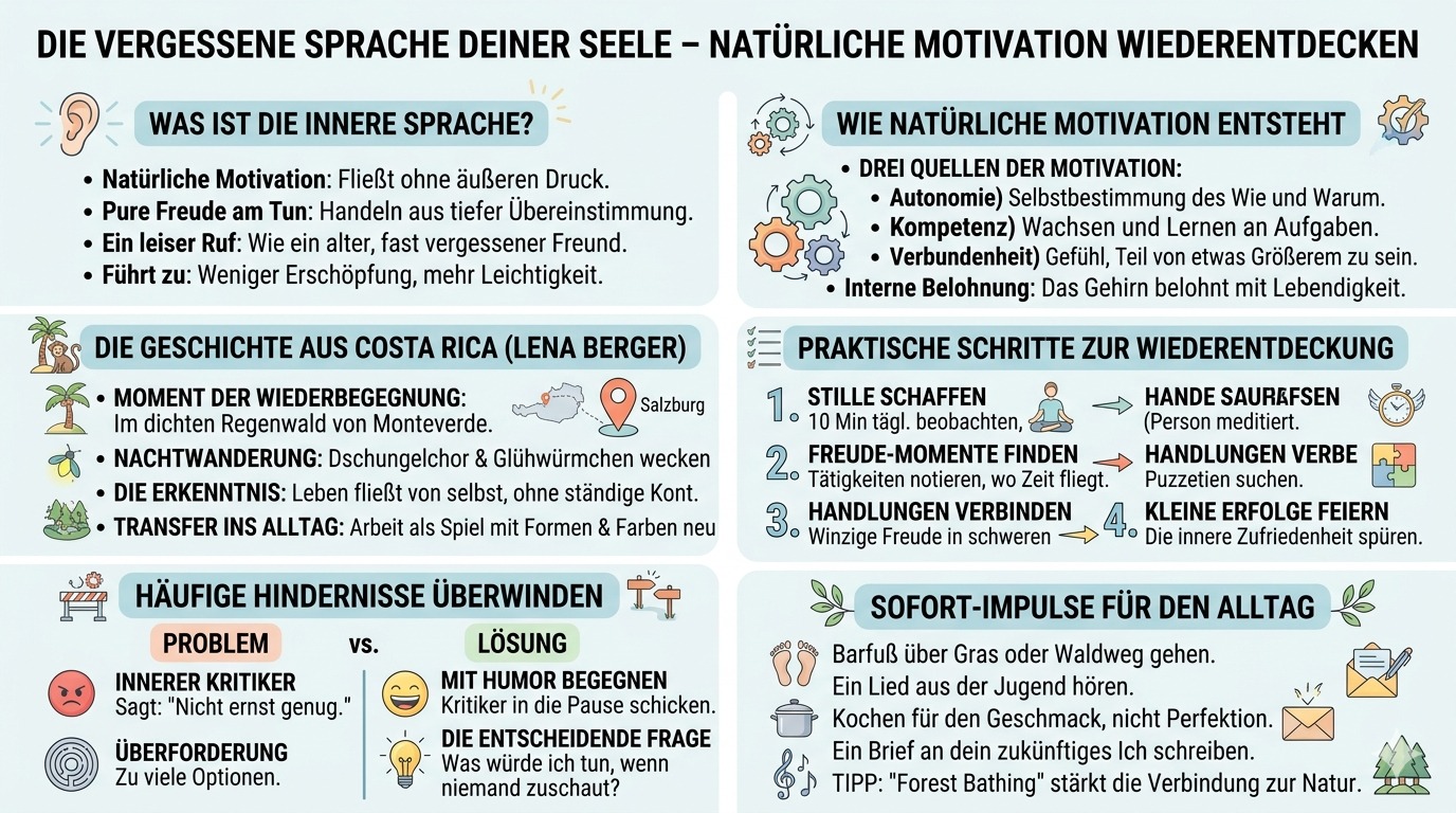Infografik Die vergessene Sprache deiner Seele