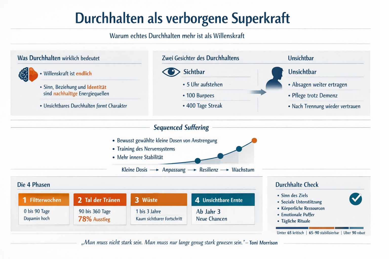 Infografik Durchhalten als verborgene Superkraft entfalten