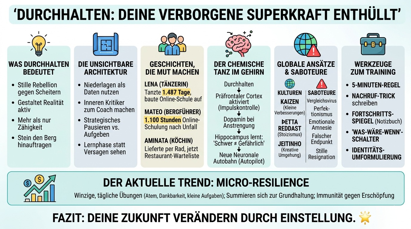 Infografik Durchhalten enthüllt deine verborgene Superkraft