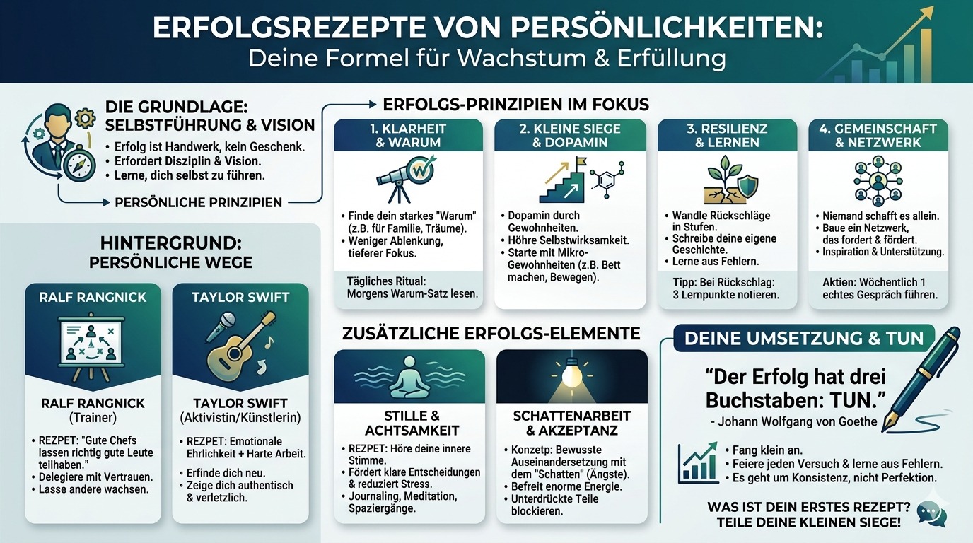 Infografik Erfolgsrezepte von Persönlichkeiten
