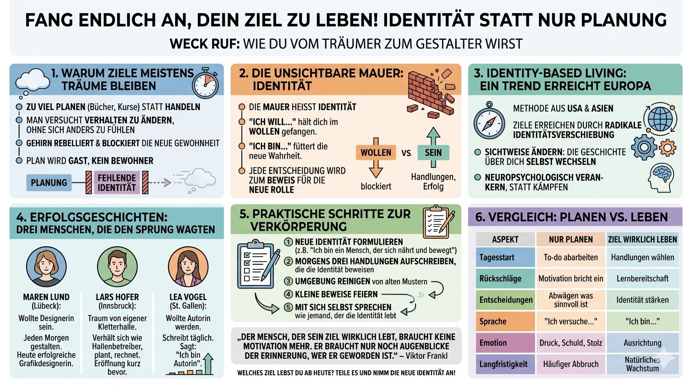Infografik Fang endlich an, dein Ziel zu leben! Infografik Fang endlich an, dein Ziel zu leben!