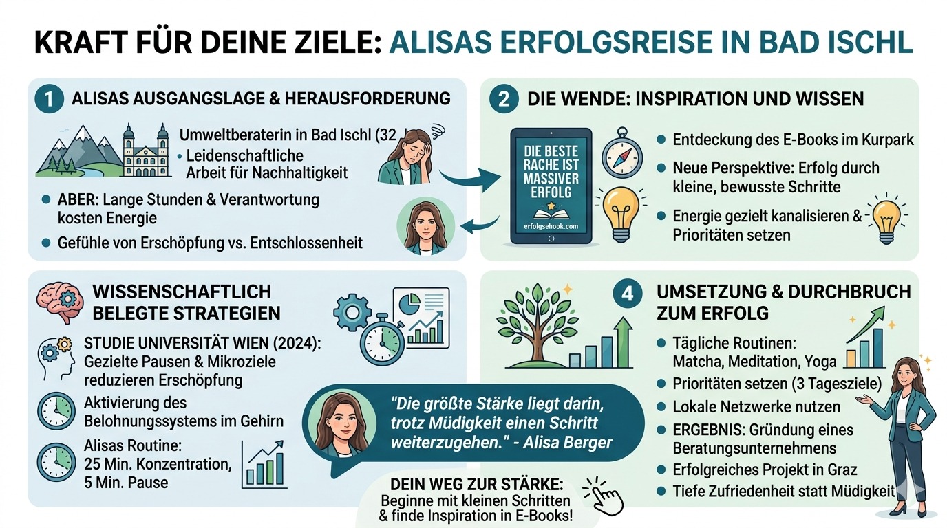 Infografik Finde die Kraft, deine Ziele zu verfolgen