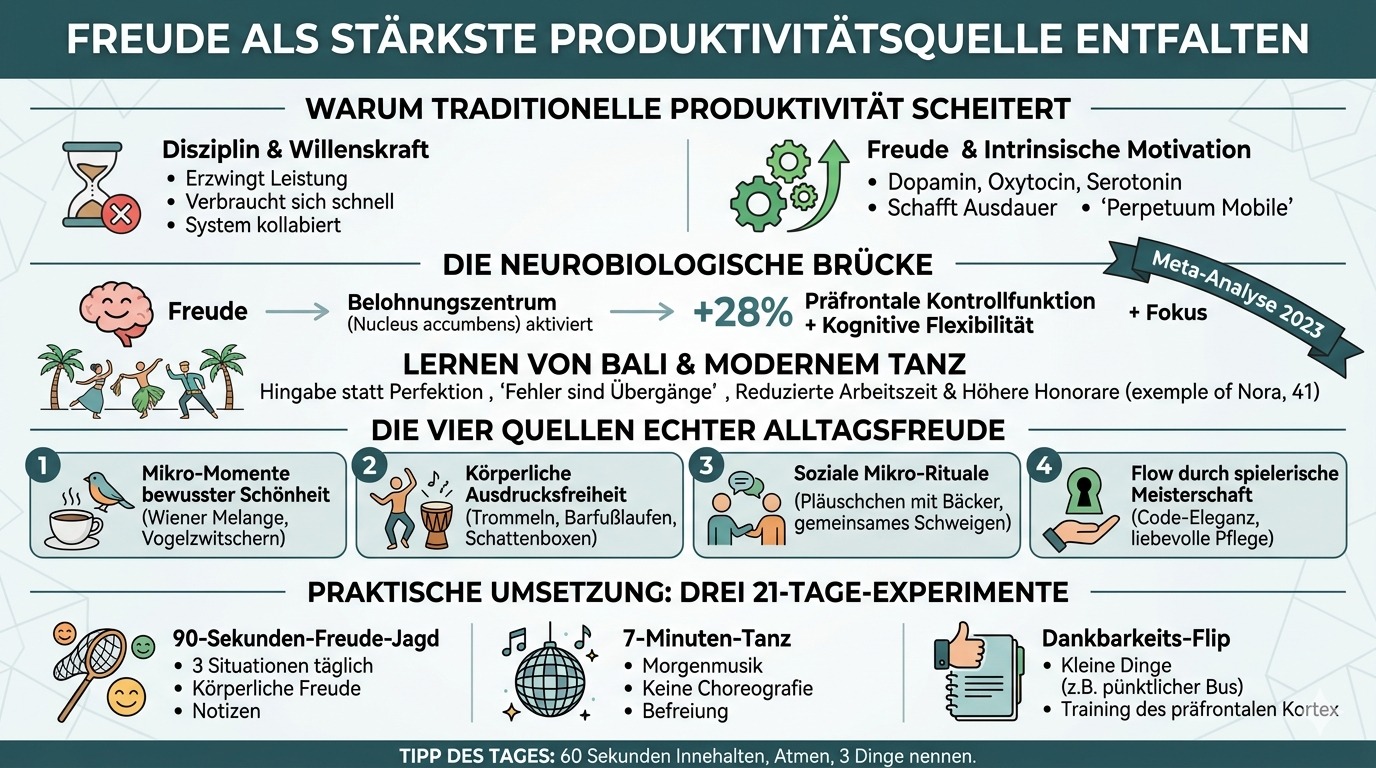 Infografik Freude als stärkste Produktivitätsquelle entfalten