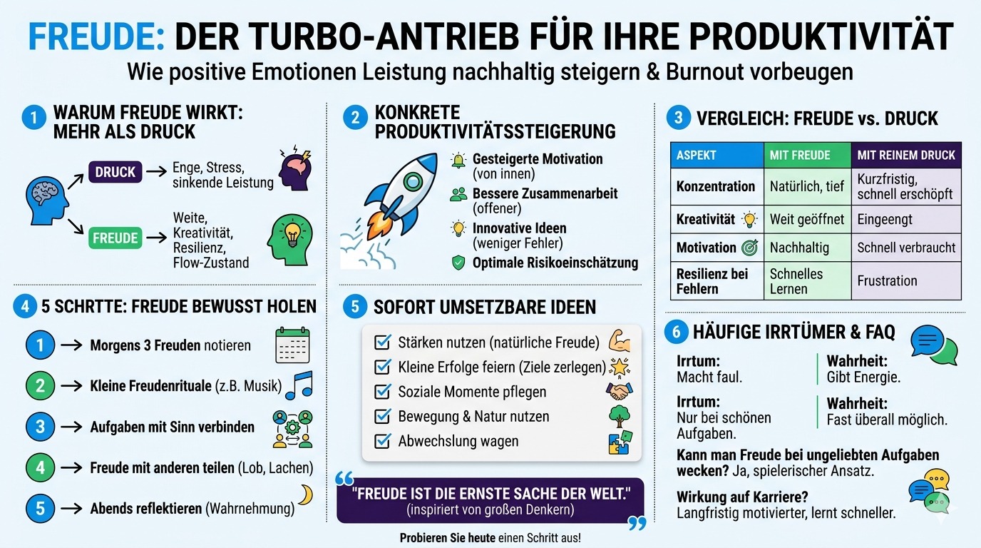 Infografik Freude entfacht wahre Produktivitätskraft