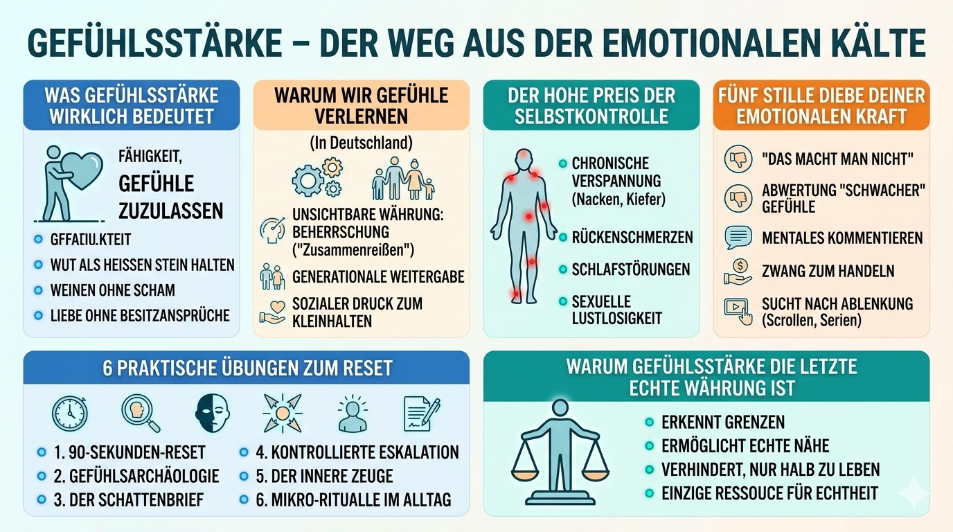 Infografik Gefühlsstärke – Waffe gegen innere Kälte