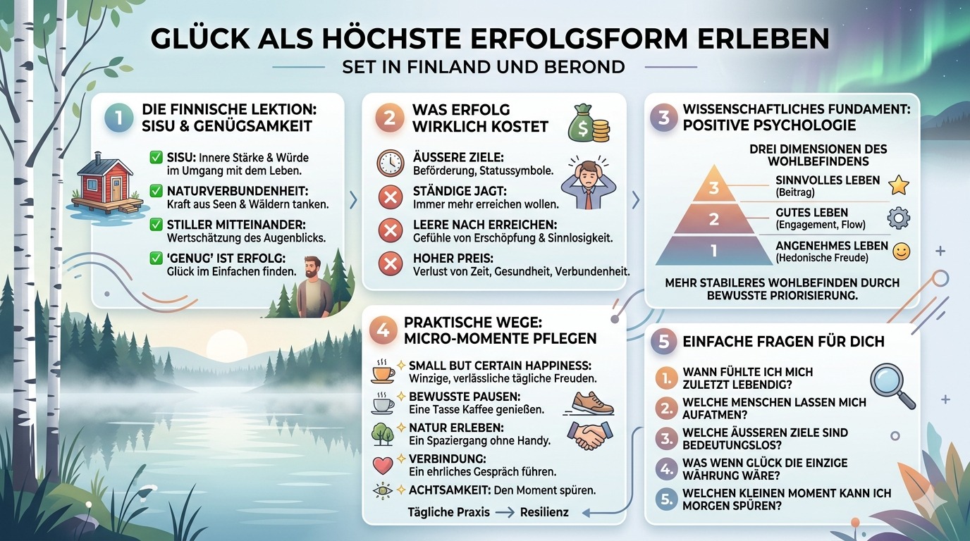 Infografik Glück als höchste Erfolgsform erleben