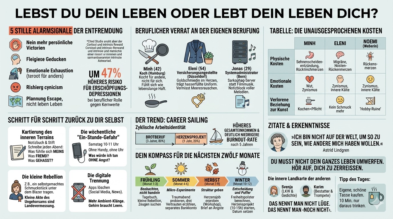 Infografik Hat dein Leben dich oder du dein Leben