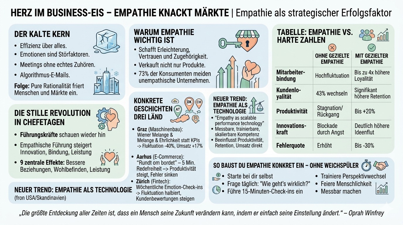 Infografik Herz im Business Eis – Empathie knackt Märkte Infografik Herz im Business Eis – Empathie knackt Märkte