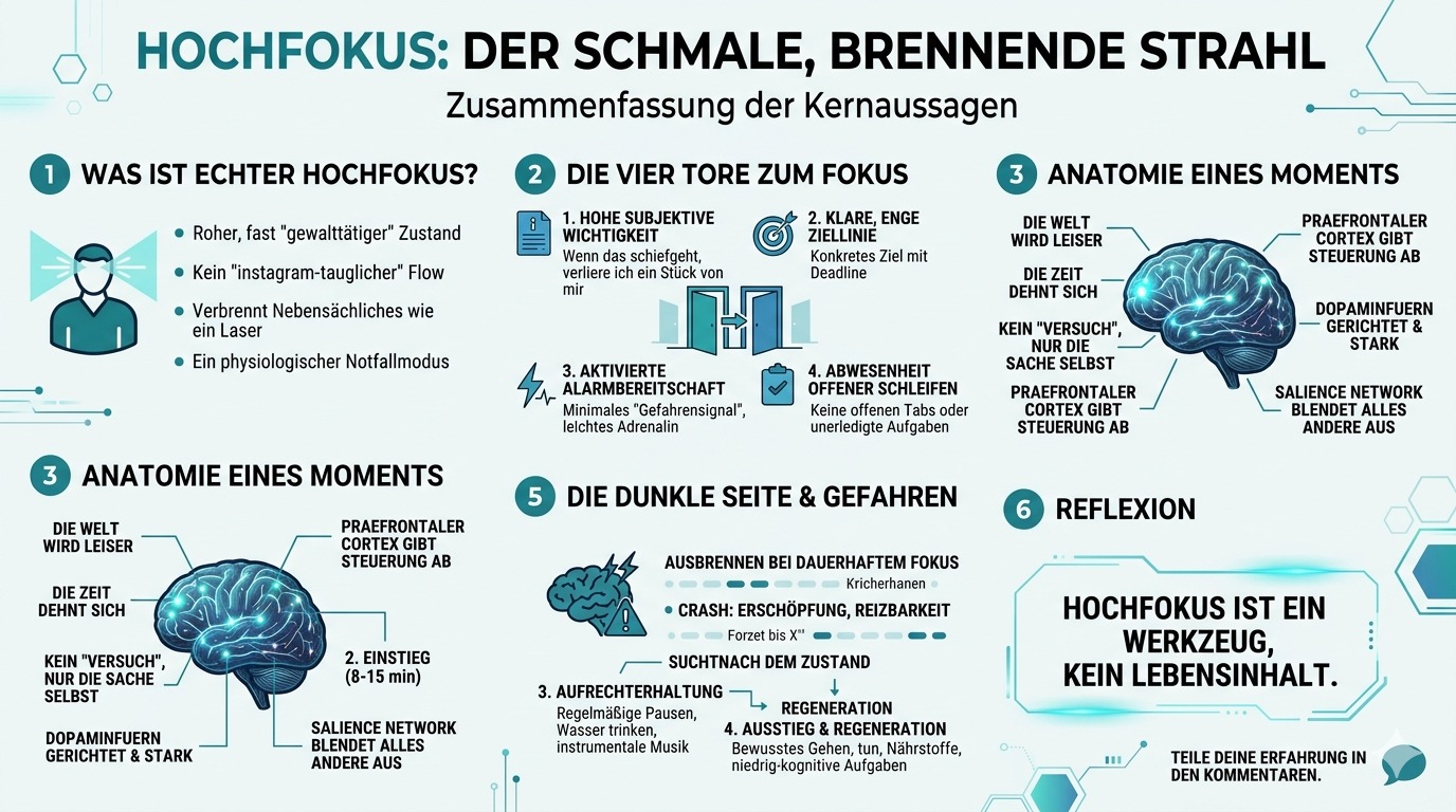 Infografik Hochfokus – der Strahl, der durch alles geht