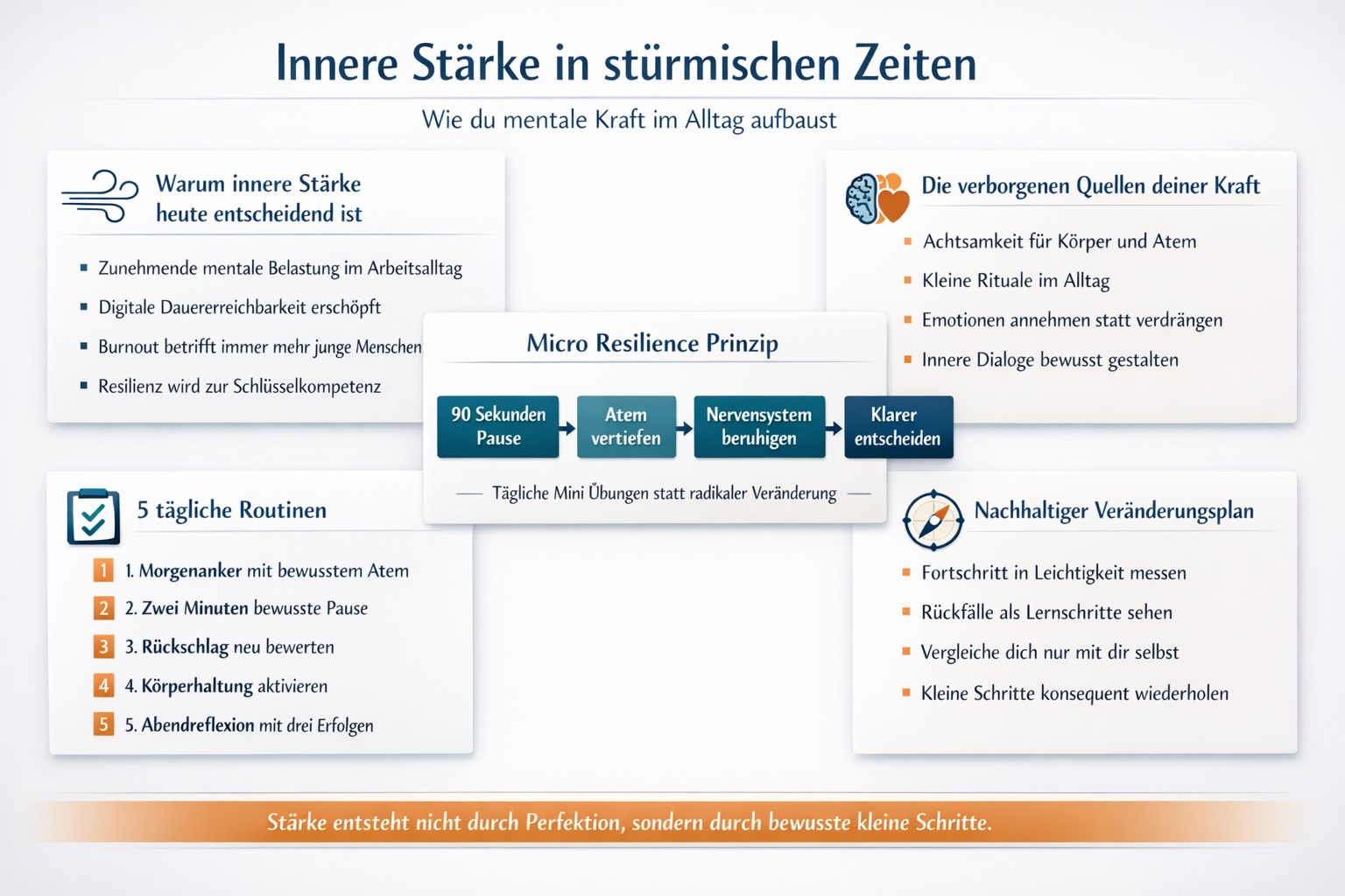 Infografik Innere Stärke in stürmischen Zeiten finden
