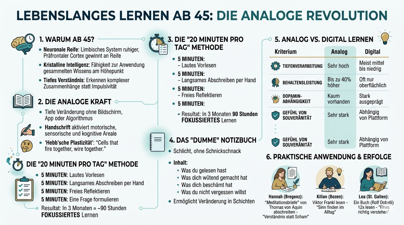 Infografik Lebenslanges Lernen ab 45 ohne Technik