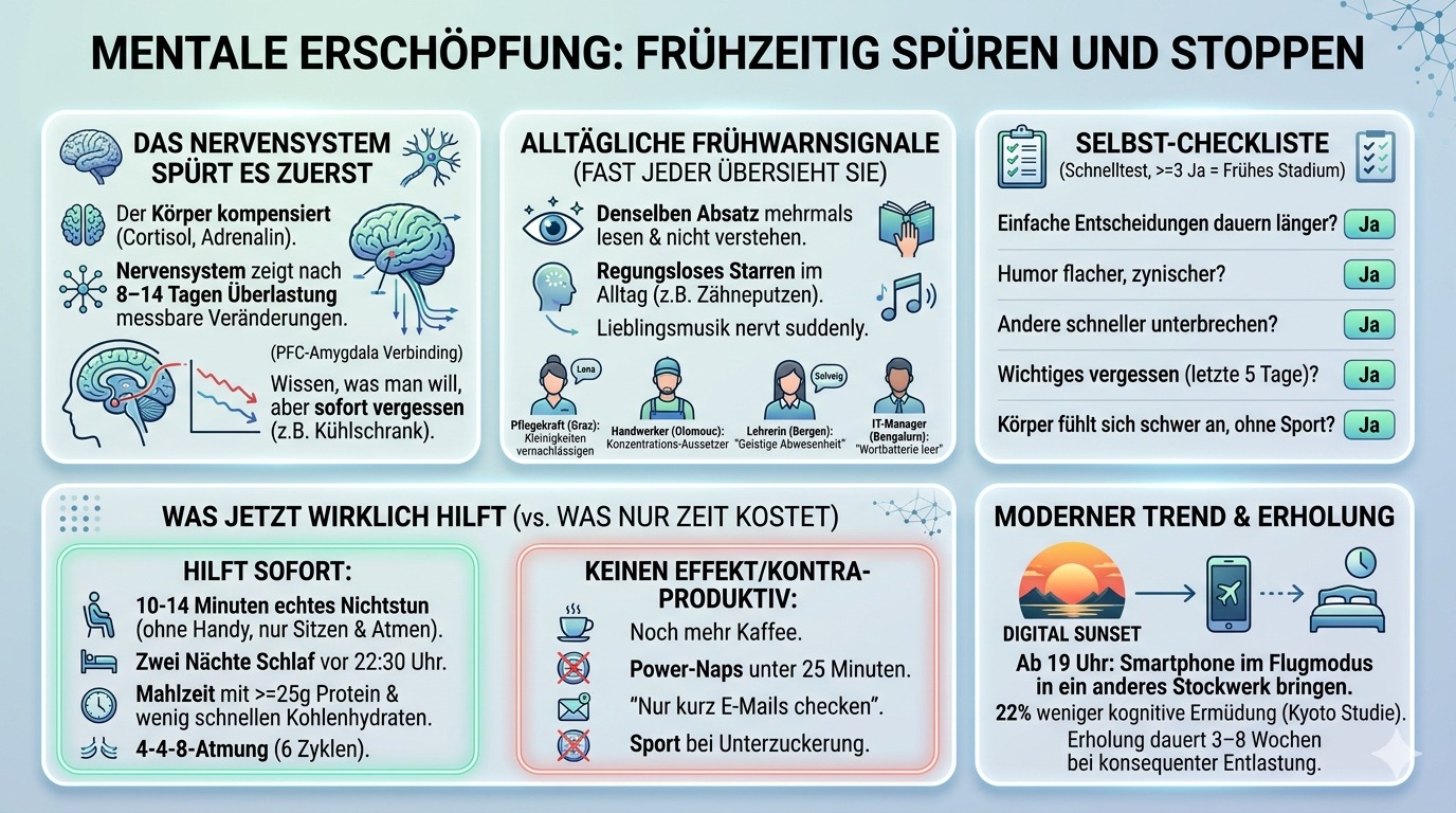 Infografik Mentale Erschöpfung frühzeitig spüren und stoppen