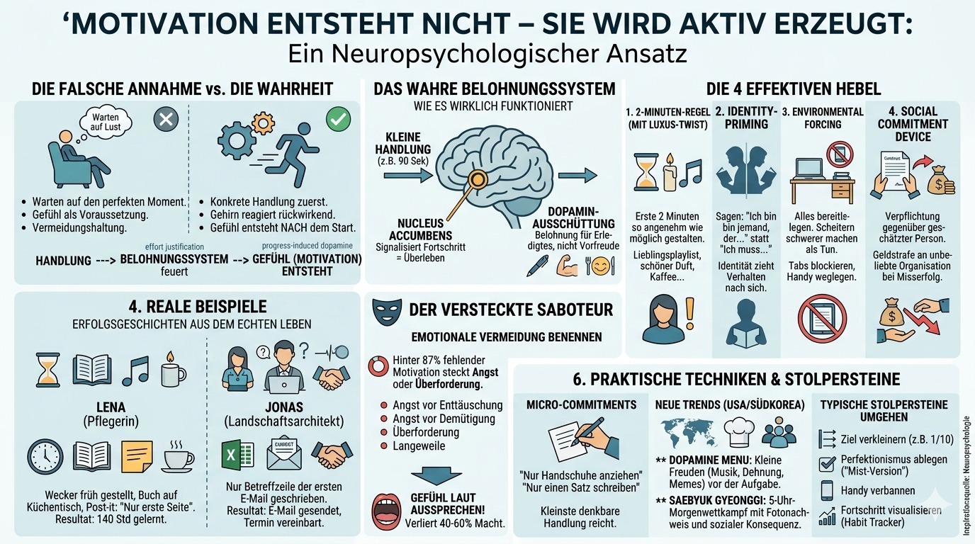 Infografik Motivation entsteht nicht – sie wird aktiv erzeugt