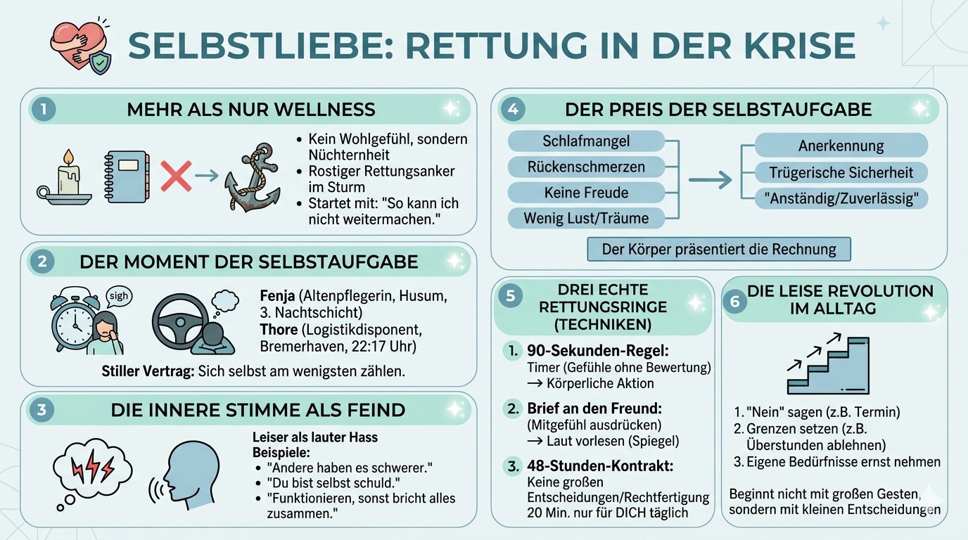 Infografik Selbstliebe rettet, wenn alles bricht Infografik Selbstliebe rettet, wenn alles bricht