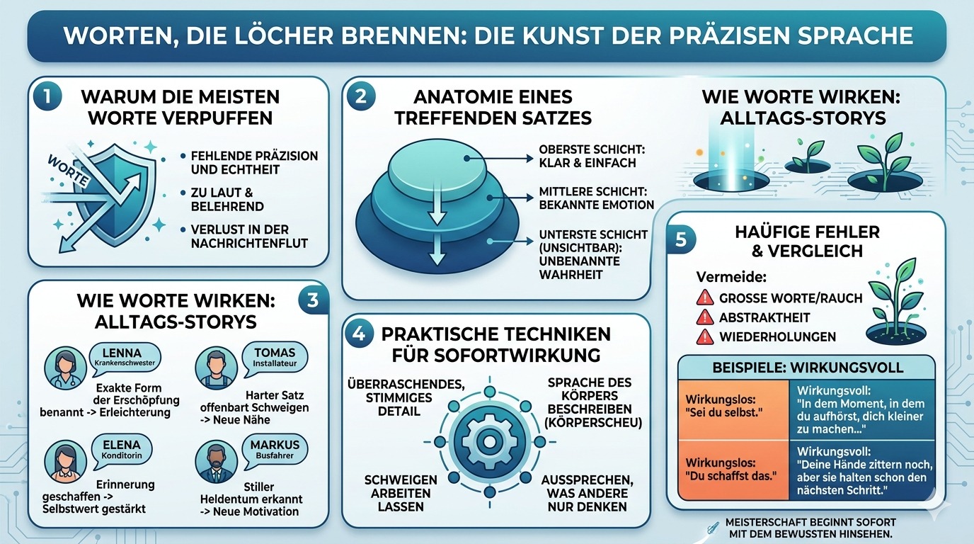 Infografik So brennst du mit Worten Löcher in Köpfe Infografik So brennst du mit Worten Löcher in Köpfe