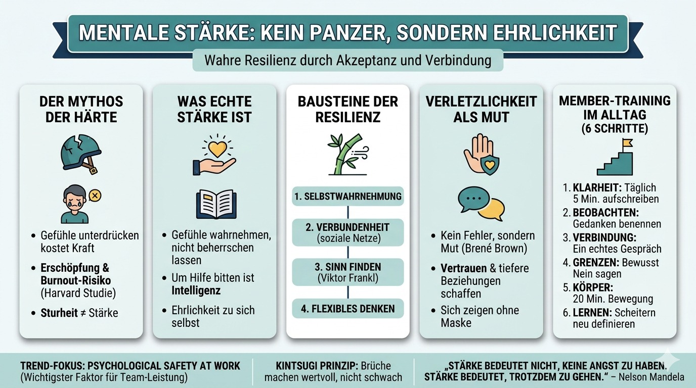 Infografik Stärke ist kein Panzer, den du trägst