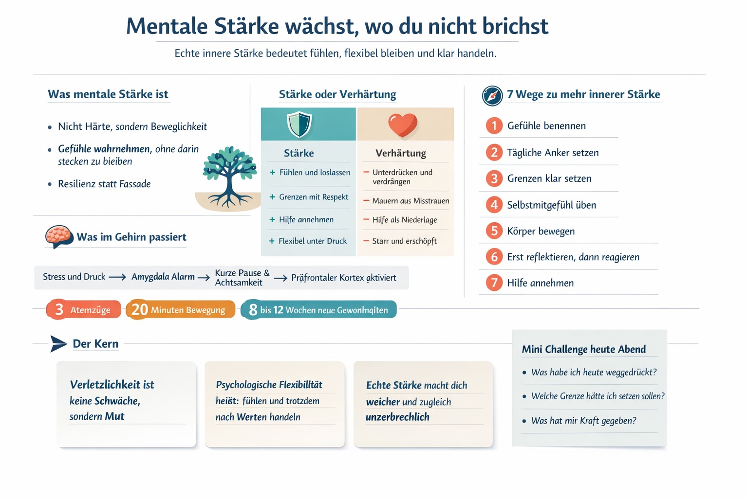 Infografik Stärke wächst, wo du nicht brichst