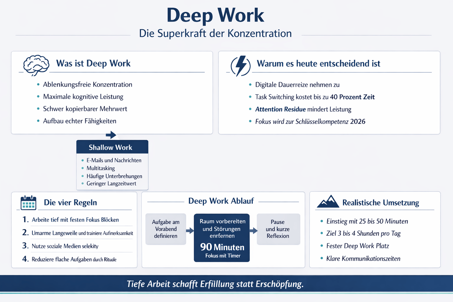 Infografik Tiefes Eintauchen in deine Genialität