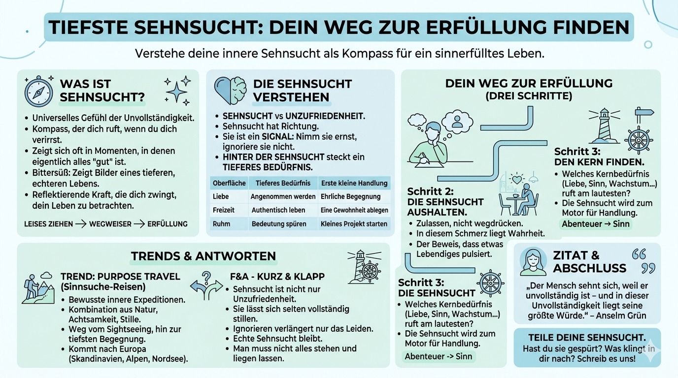Infografik Tiefste Sehnsucht Dein Weg zur Erfüllung finden